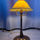 Mushroom lamp Art de France Glass paste Bronze Art Nouveau Vintage