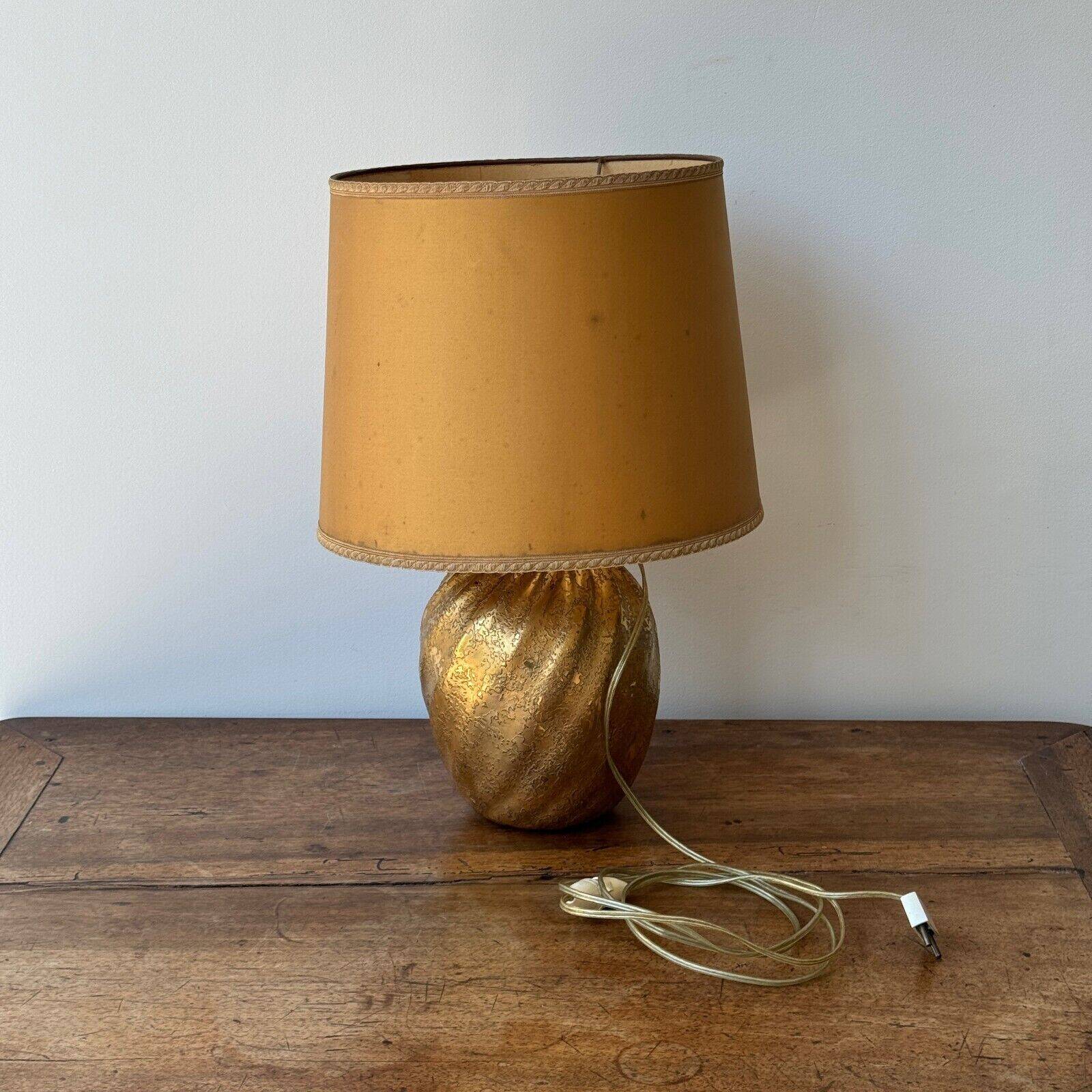 Murano Venice lamp 1960 signature golden inclusion with arrow