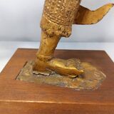 Statue en bronze doré du prince rama - art ethnique asie - haut. 55 cm