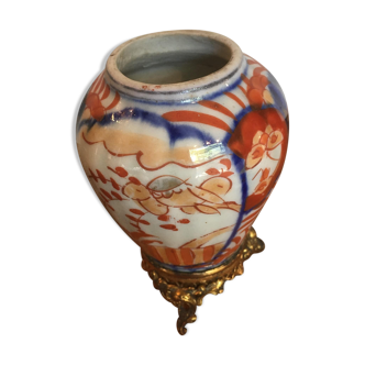 Bronze-mounted imari vase