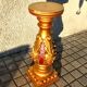Decorative plaster column - gold lamp base - Creation JP France