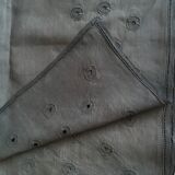 Hand embroidered linen tablecloth, 60's, 3.10m