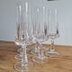 Service of 6 vintage crystal champagne flutes