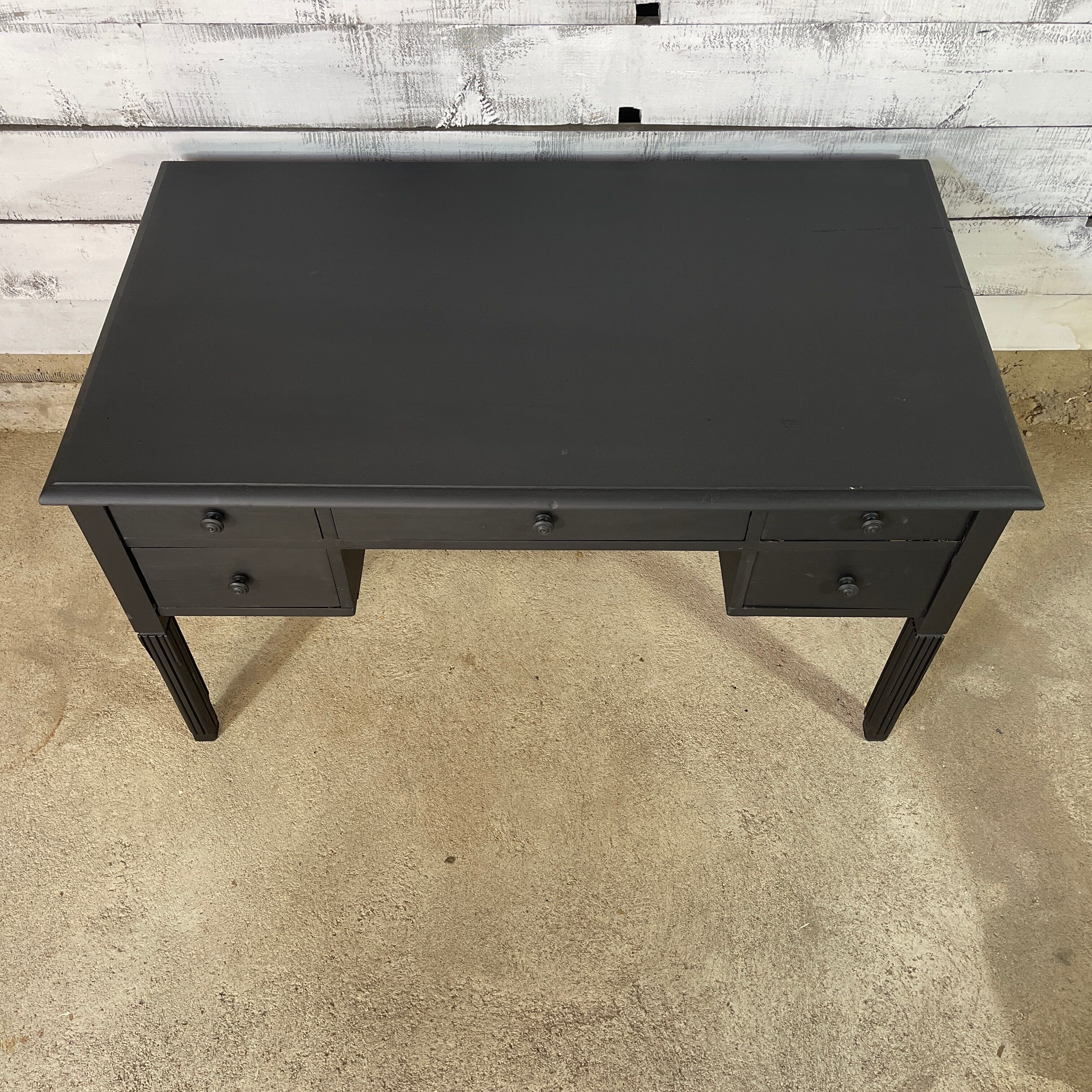 Old desk black 5 drawers