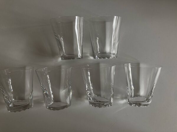 Set de 6 verres Lalique modernistes 1960 Kent gobelets en cristal