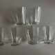 Set of 6 Lalique modernist glasses 1960 Kent crystal tumblers.