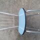 Lot of 6 blue formica chairs from the 1960s