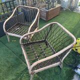 2 fauteuils en rotin
