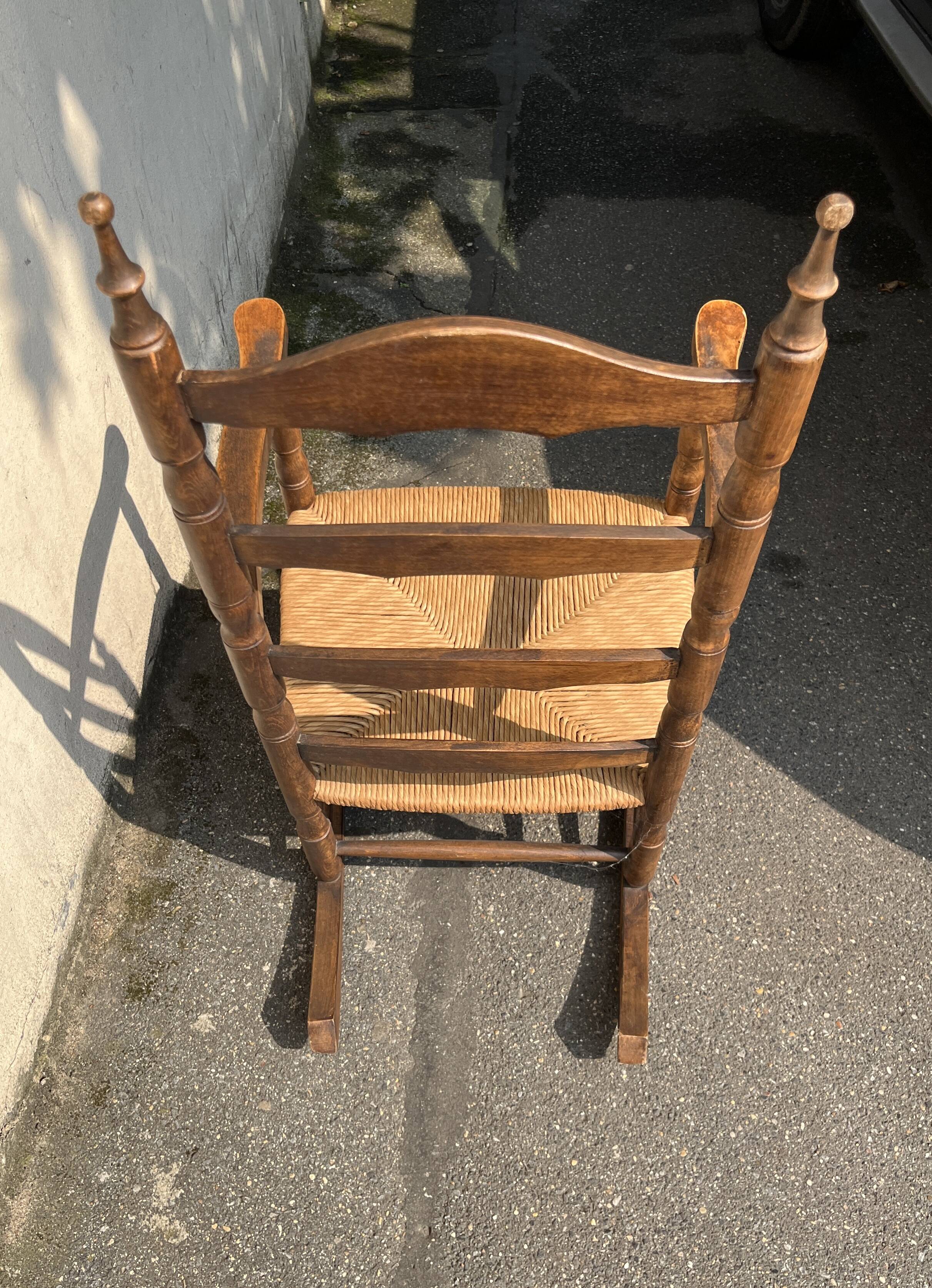 Wooden rocking chair