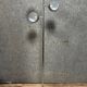 Vintage chromed metal floor lamp with 3 globes "Eye Ball"