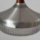 Crystal glass ceiling light with a metal frame and wood details, 1960s, Germany.