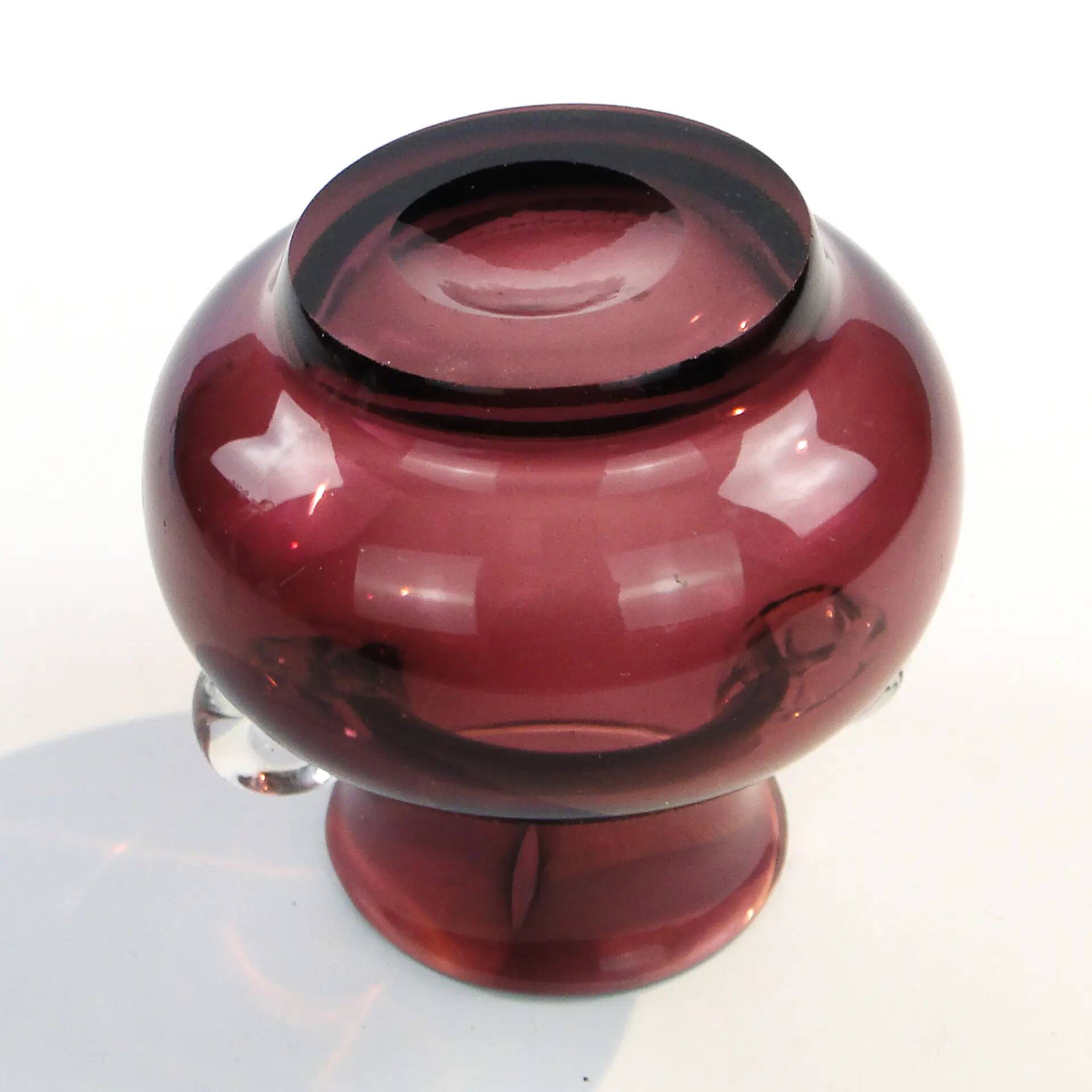 Vase, mid-century modern, glass, Poland, 1970s