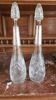 Pair of crystal and metal decanters