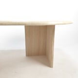 Mid-Century Italian Travertine Coffee Table, 1980s