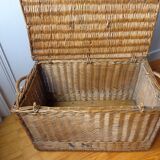 Ancient rattan wicker trunk