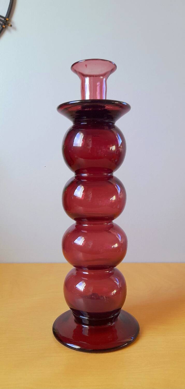 Bougeoir en verre contemporain