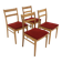 Set de 4 chaises scandinave en chêne, Suède, 1960