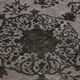 Hand-knotted carved anatolian 1970s 173 cm x 244 cm black carpet