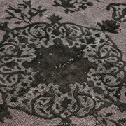 Hand-knotted carved anatolian 1970s 173 cm x 244 cm black carpet