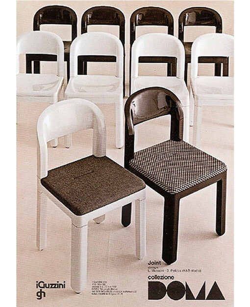 4 chaises par Massoni & Pelizza pour Guzzini, Italie, années 1970