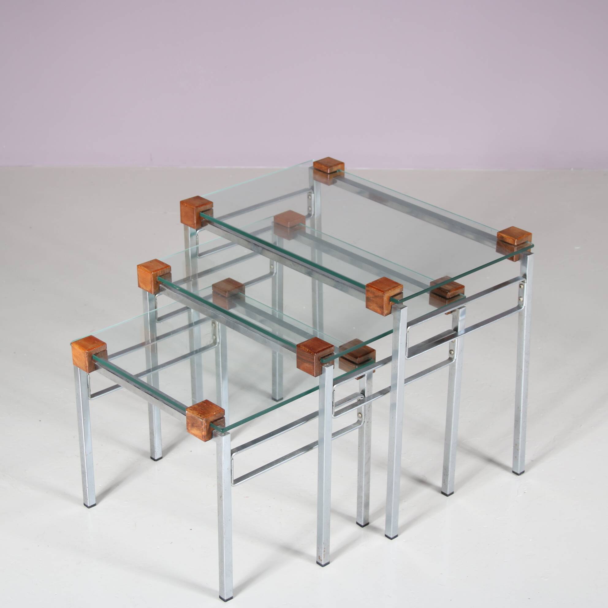 1960s Modern nesting tables from the Netherlands