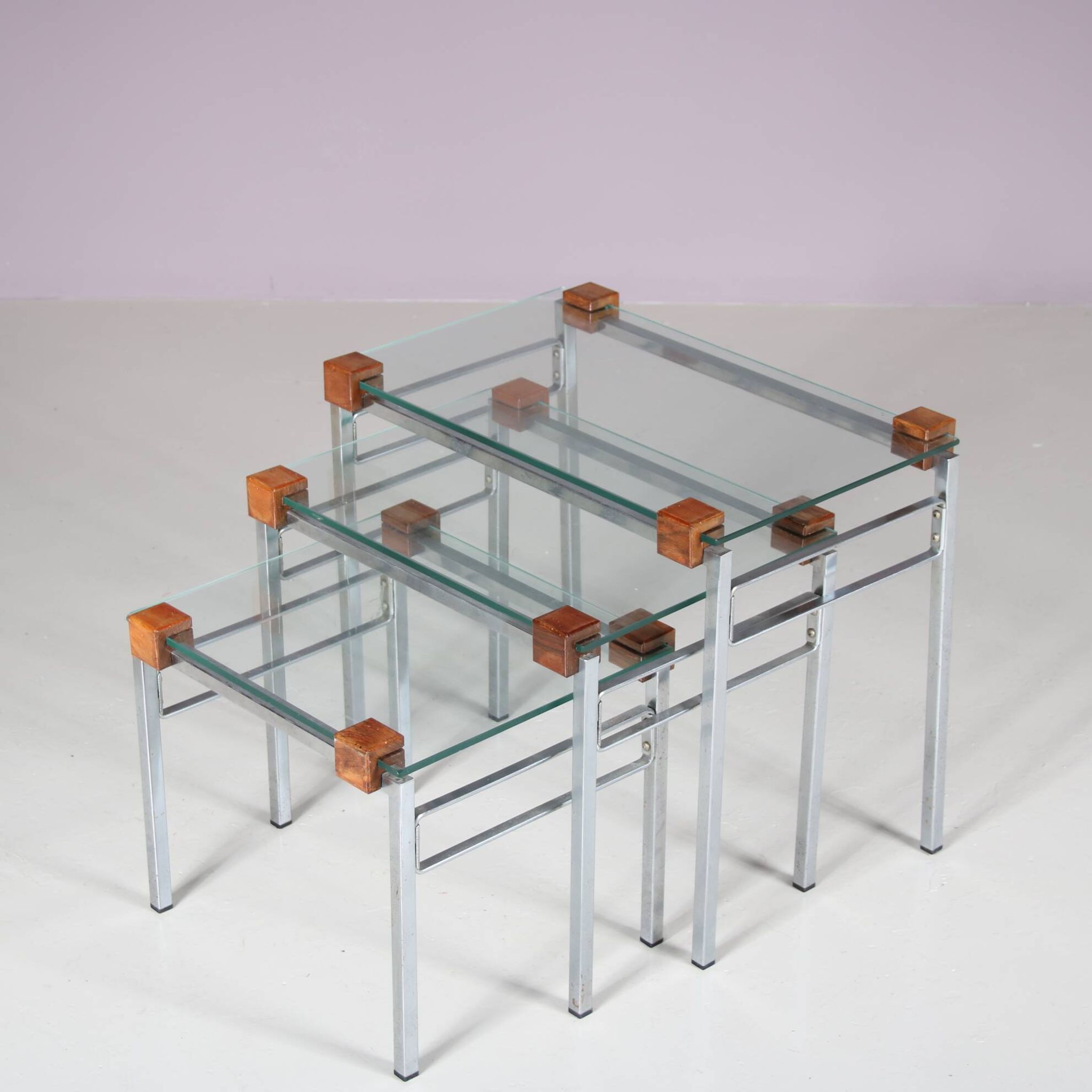 1960s Modern nesting tables from the Netherlands