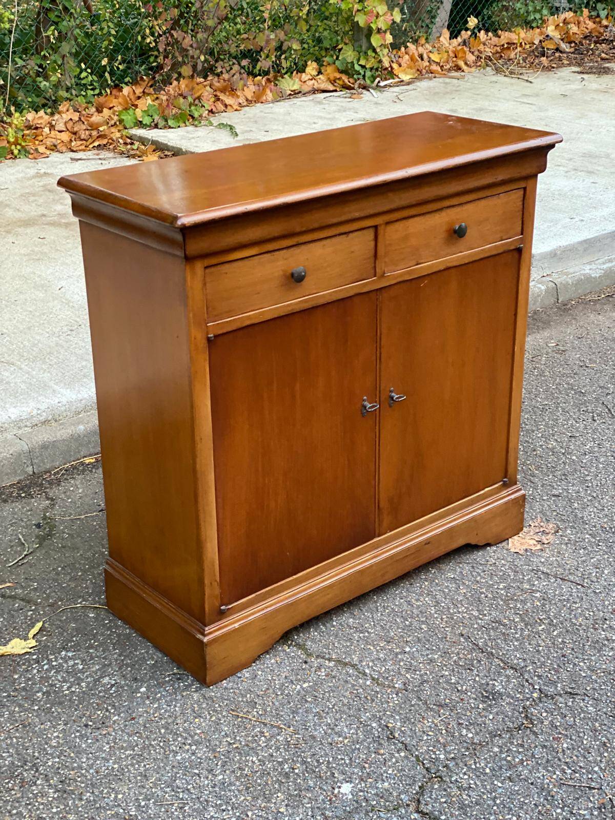 20th century solid oak satin wood sideboard