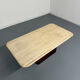 Travertine coffee table with wooden legs, Italian design from the 1970s, vintage.
