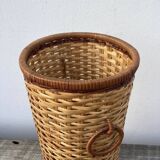 Vintage rattan umbrella stand