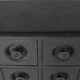 Blackened wooden chest of drawers