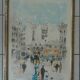 Numbered Paris Latin Quarter lithograph poster signed Urbain Huchet