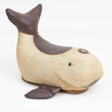 Vintage whale therapeutic toy by Renate Müller for H. Josef Leven, Sonneberg, 1960s