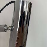 Vintage adjustable wall lamp, chrome and white lacquered metal, France 1960