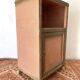 60s pink and gold Lloyd loom bedside table