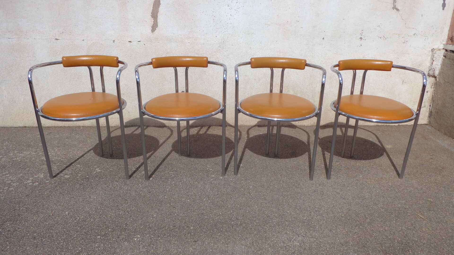 Vintage orange chairs