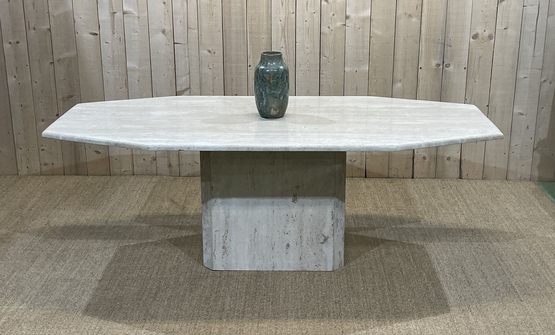 Travertine table from the 1970s from Roche Bobois