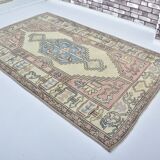 Handmade wool Oushak rug sku 3551