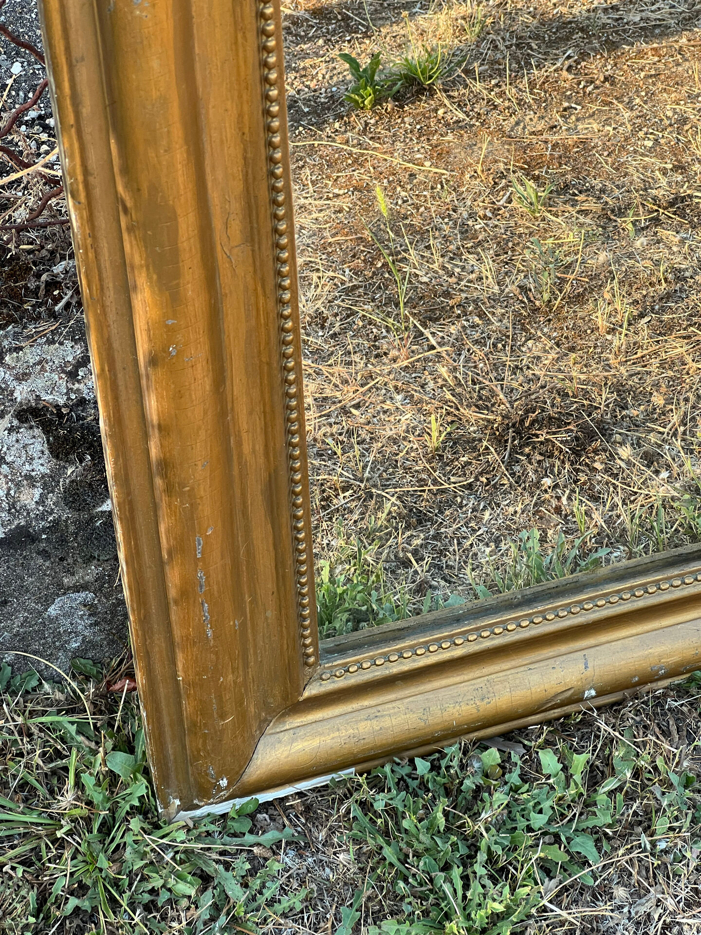 Large Louis-Philippe gilded mirror, mercury glass 76x104cm