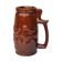 Ceramic brown mug, SPiLA Bolesławiec, Poland, 1970s.