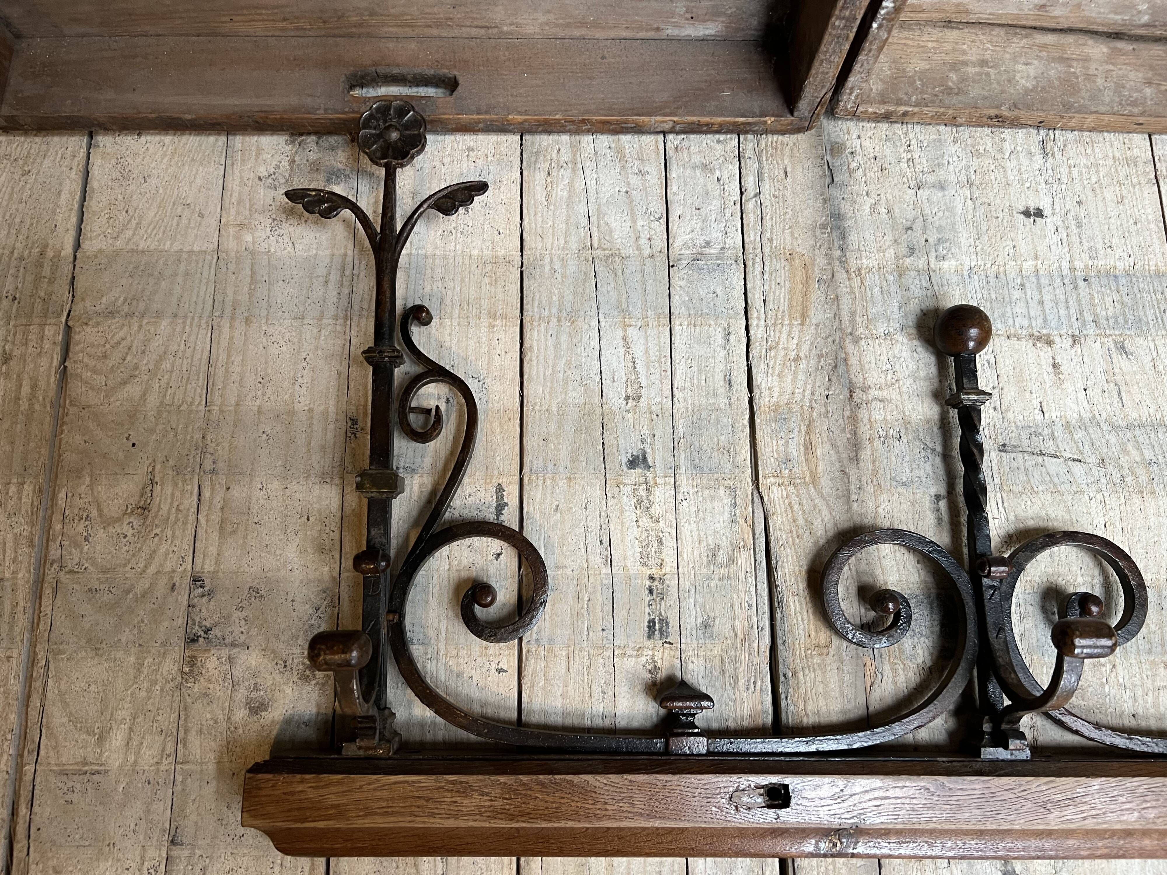 large wall-mounted coat rack