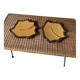 2 assiettes « feuille » céramique jaune