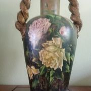 Double-handled vase with roses by Georges Weissenburger, École de Nancy.