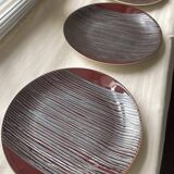 3 Dinner Plates 26 cm Yellow from Chrome - Limoges Porcelain