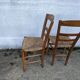 Pair of straw chairs