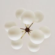 Mid Century brass Sputnik chandelier by Kaiser Leuchten