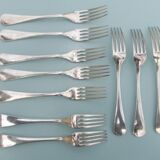 10 Christofle silver metal forks