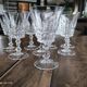 Set of 8 white wine glasses small capacity in antique chiseled crystal
