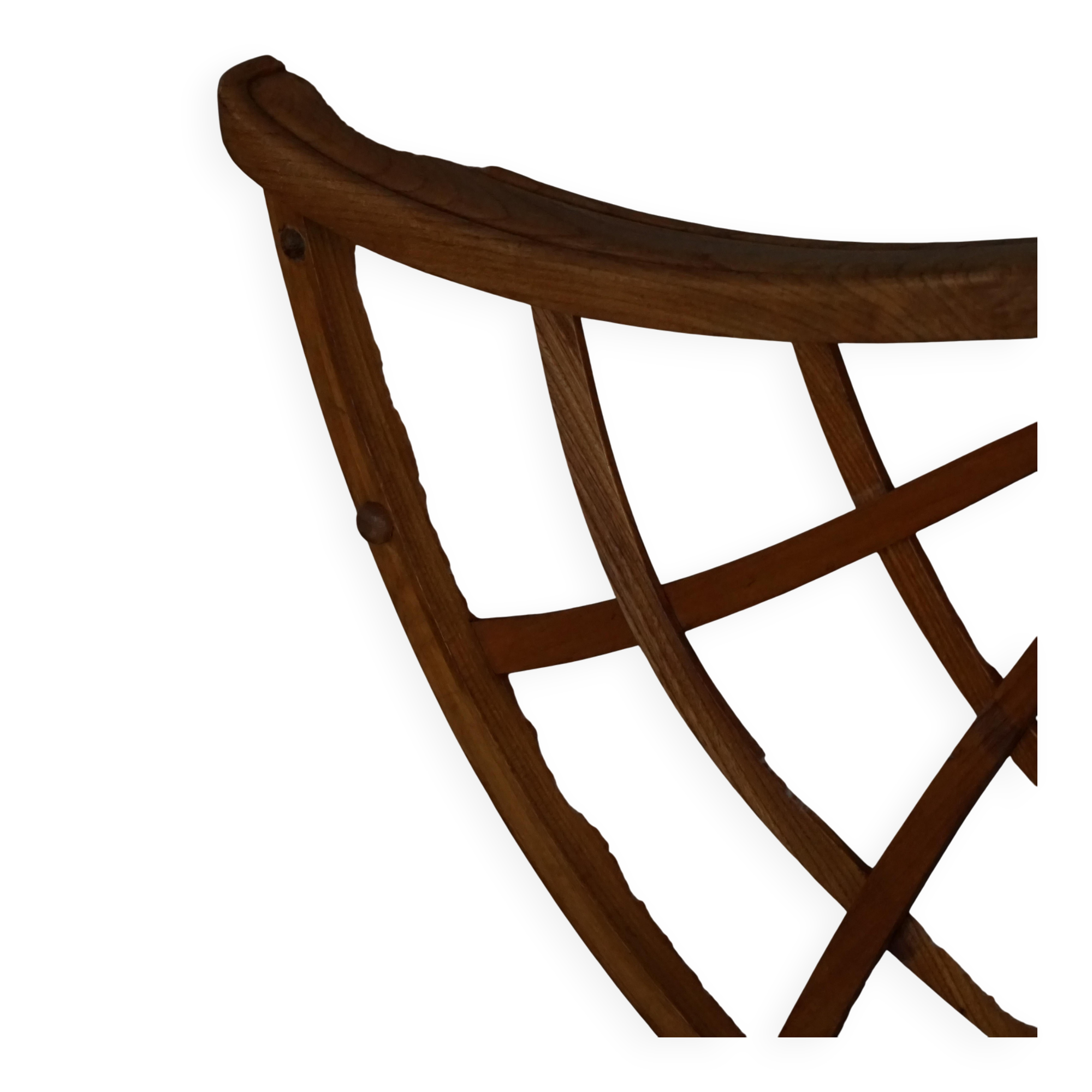 Pair of modern Swedish lounge chairs, shearling sheepskin and elm, 1940s.