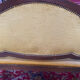 Louis XV style bench upholstered yellow velvet