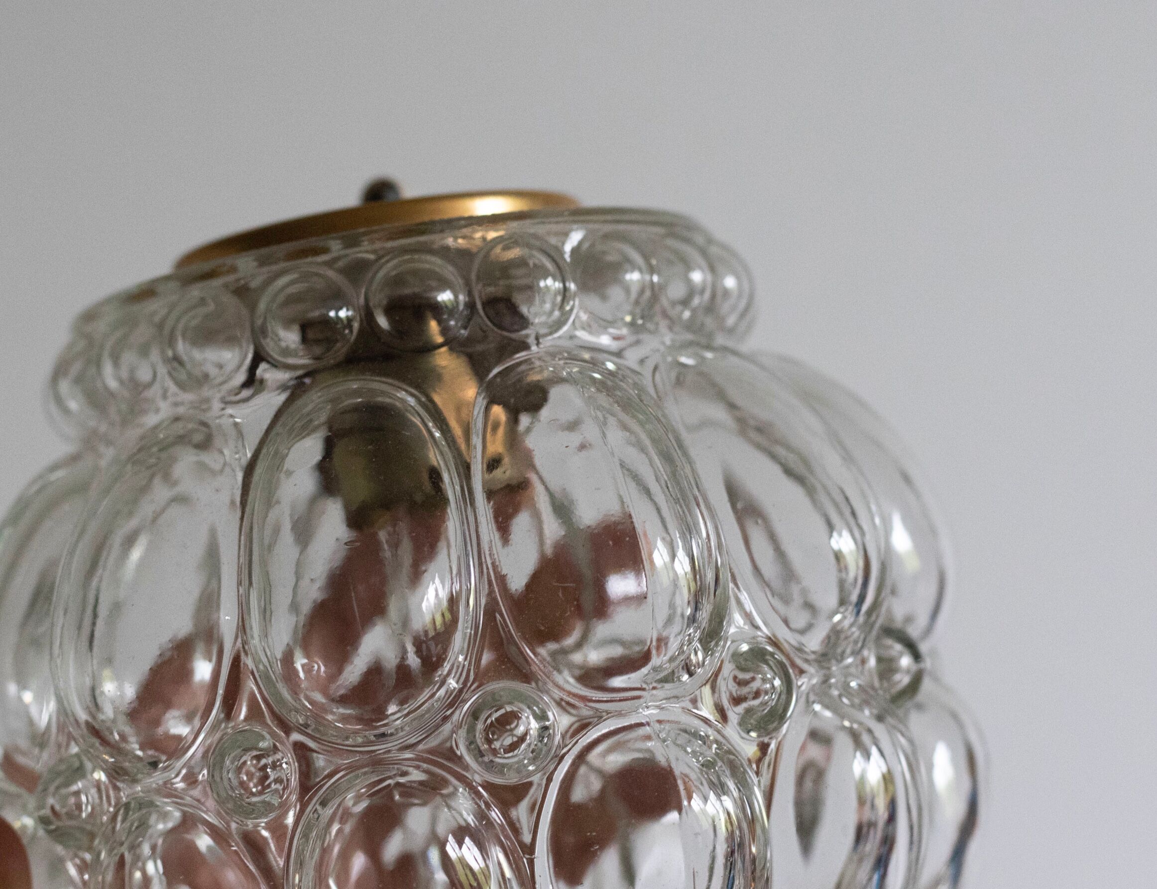 Vintage glass bubble pendant lamp